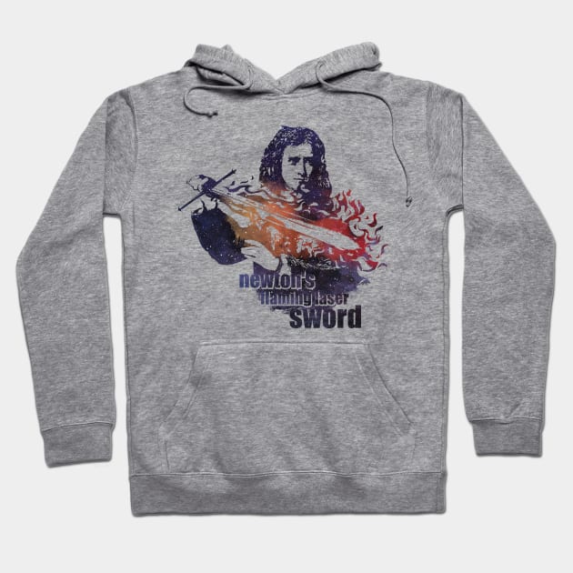 Newton's flaming laser sword Hoodie by conquart